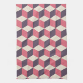 3D kubussen patroon Theedoek (Verticaal)