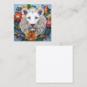 3D Kunst, Etherische leeuw hoofd fantasie concept Vierkante Visitekaartje (Voorkant / Achterkant)