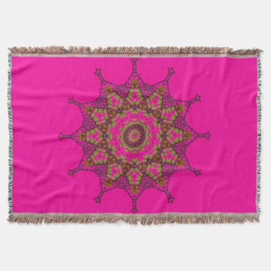 3D Kunst Mandala werpt Deken (Voorkant)