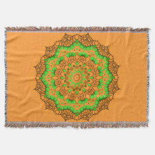 3D Kunst Mandala werpt Deken