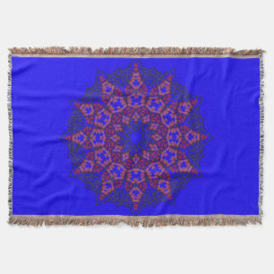 3D Kunst Mandala werpt Deken