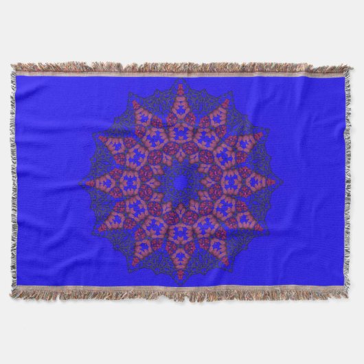 3D Kunst Mandala werpt Deken (Voorkant)