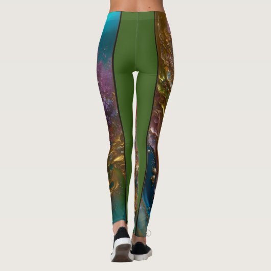 3D-kunstontwerp Leggings (Achterkant)