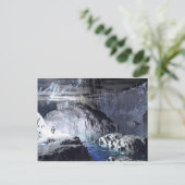 3d kunstpinguïn fantasy briefkaart (Staand voorkant)