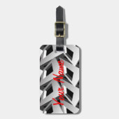 3D-kwadraten Bagagelabel (Voorkant verticaal)