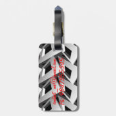 3D-kwadraten Bagagelabel (Achterkant verticaal)