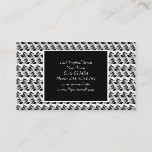 3D-kwadraten Visitekaartje (Achterkant)