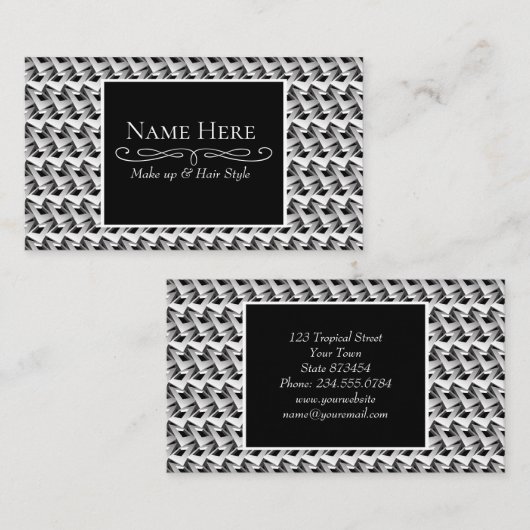 3D-kwadraten Visitekaartje (Voorkant / Achterkant)