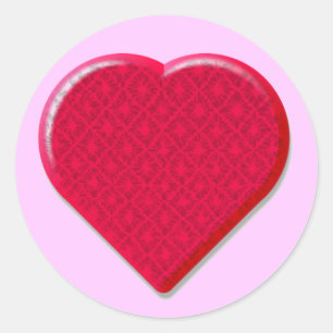 3D Lace Heart Ronde Sticker
