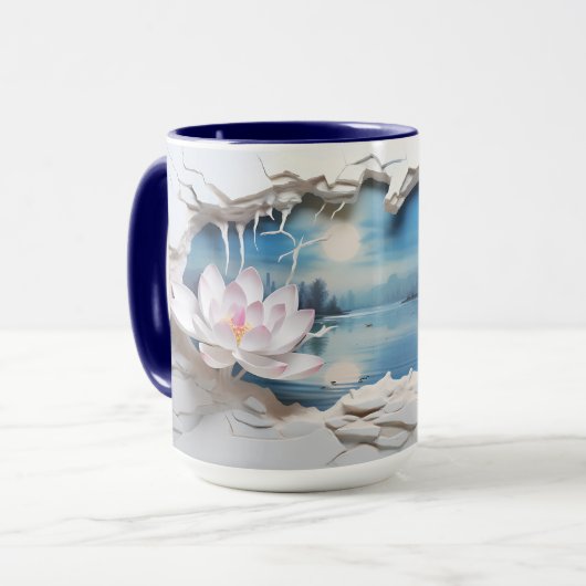 3D Landscape Mok Wrap Sublimatie mok (Voorkant links)