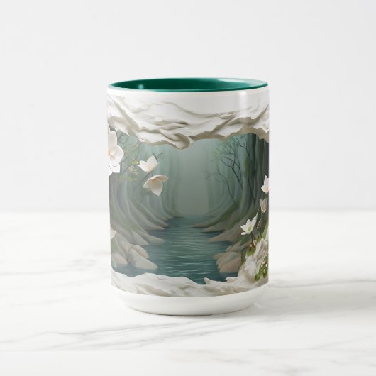 3D Landscape Mok Wrap Sublimatie mok (Midden)