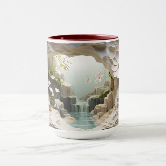 3D Landscape Mok Wrap Sublimatie mok (Midden)