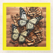 3D Laser Burn Gravure Ontwerp Glazen Onderzetter (Voorkant)