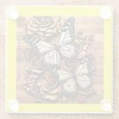 3D Laser Burn Gravure Ontwerp Glazen Onderzetter (Achterkant)