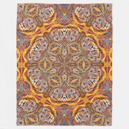 3D Leeuw Optische Illusie Geometrische Mandala Fleece Deken