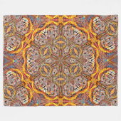 3D Leeuw Optische Illusie Geometrische Mandala Fleece Deken (Voorkant (Horizontaal))