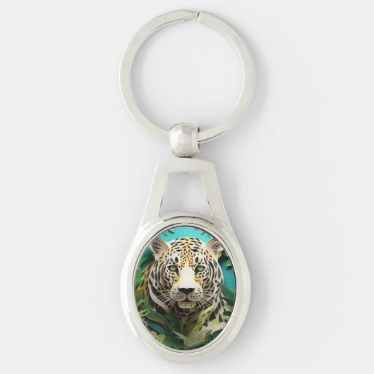 3D Leopard Dierenvriend Sleutelhanger (Voorkant)