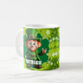 3D Leprechaun St. Patrick's Day Gepersonaliseerde  Koffiemok (Voorkant links)
