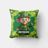 3D Leprechaun St. Patrick's Day Gepersonaliseerde Kussen (Voorkant)