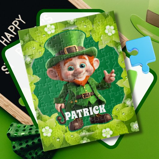 3D Leprechaun St. Patrick's Day Gepersonaliseerde Legpuzzel