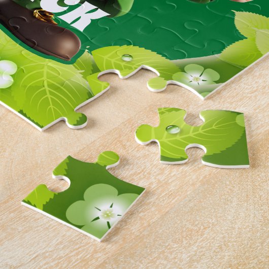 3D Leprechaun St. Patrick's Day Gepersonaliseerde Legpuzzel (Zijkant)