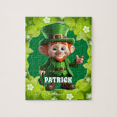3D Leprechaun St. Patrick's Day Gepersonaliseerde Legpuzzel (Verticaal)