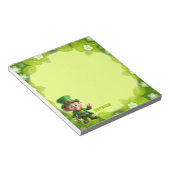 3D Leprechaun St. Patrick's Day Personalized Kids Notitieblok (Schuin)