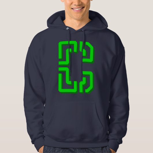 3d letter C logo ontwerp. Hoodie (Voorkant)
