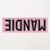 3D Lettering Roze Naam Yoga Mat (Voorkant (horizontaal))