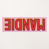 3D Lettering Roze Rode Naam Yoga Mat (Voorkant (horizontaal))
