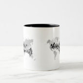 3D Letters Adventure wacht op Quote Tweekleurige Koffiemok (Center)