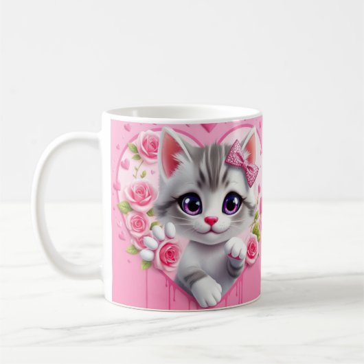 3D Leuke Kat mok Wrap Design (Links)