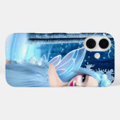 3d lichtblauw winterfeest in het bos Case-Mate iPhone case (Achterkant (horizontaal))
