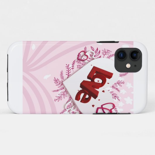 3D-liefde Case-Mate iPhone Case (Achterkant (horizontaal))