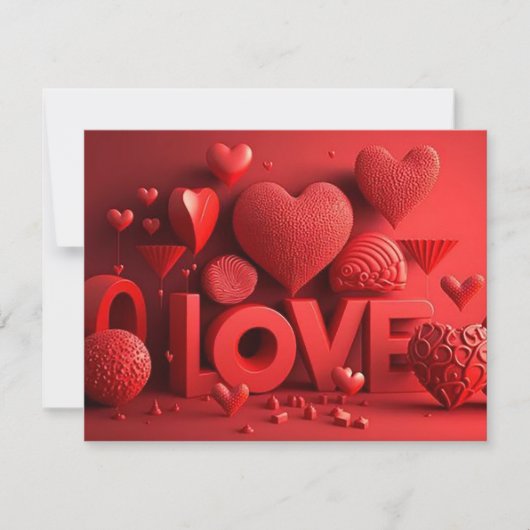 3D LIEFDE FEESTDAGENKAART (Voorkant)