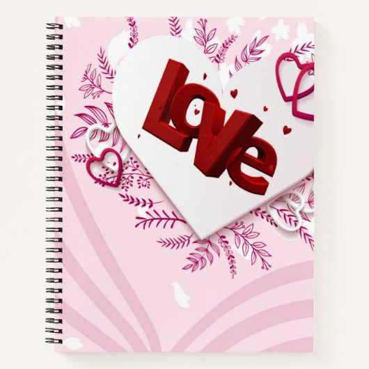 3D-liefde Notitieboek (Voorkant)