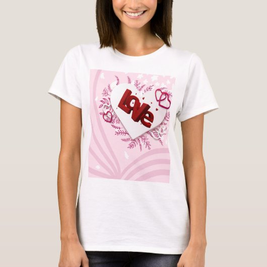 3D-liefde T-shirt (Voorkant)