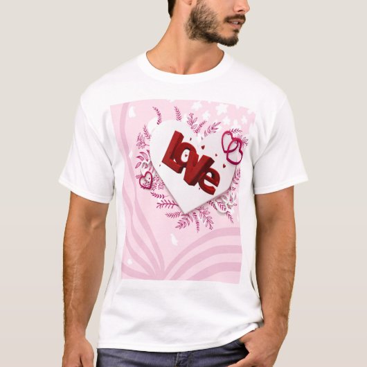 3D-liefde T-shirt (Voorkant)