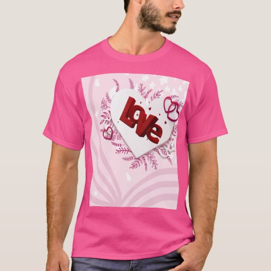 3D-liefde T-shirt (Voorkant)