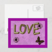 3D-liefde voor goud Briefkaart (Voorkant / Achterkant)