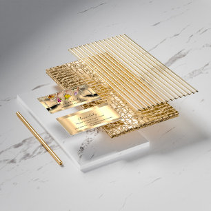 3D Lijst Glitter Makeup Event Planner Black Gold Visitekaartje