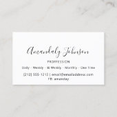 3D Lijst Glitter Makeup Event Planner Black Gold Visitekaartje (Achterkant)