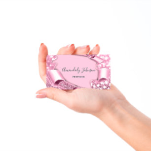 3D Lijst Glitter Makeup Event Planner Pink Pastel Visitekaartje