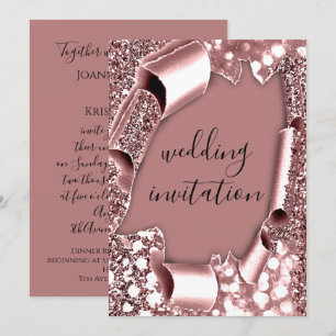 3D-Lijst met wieltjes Florals Roos Glam Kaart