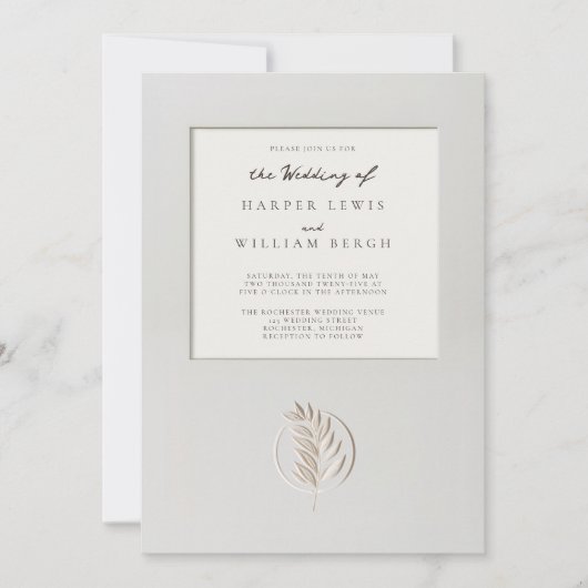 3D lijst vloeiende bruiloft Kaart (Voorkant)