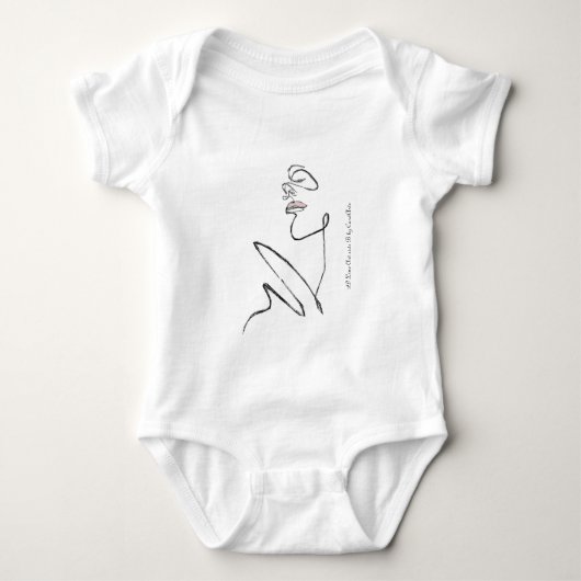 3D Line Art kant B - Artiest - CardArts Baby Bodys Romper (Voorkant)