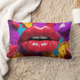 3D lippen Abstract - Kussen