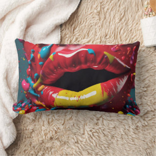 3D lippen Abstract - Kussen