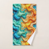 3D Liquid Swirl Abstract Glass - Modern Psychedeli Bad Handdoek (Handdoek)