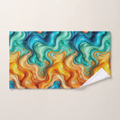 3D Liquid Swirl Abstract Glass - Modern Psychedeli Bad Handdoek (Handdoek)
